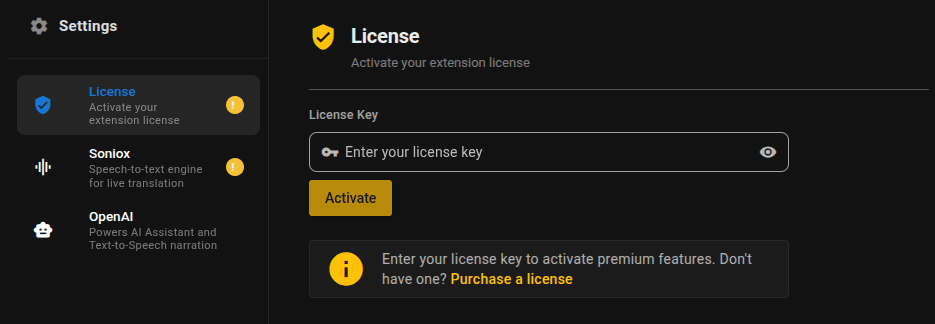 Activate License